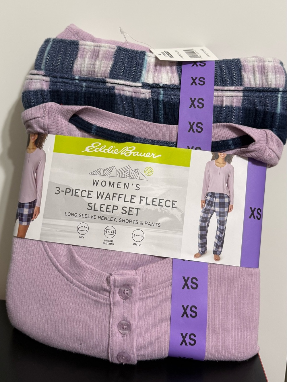 Eddie Bauer Women’s 3 Piece Waffle Fleece Sleep Set